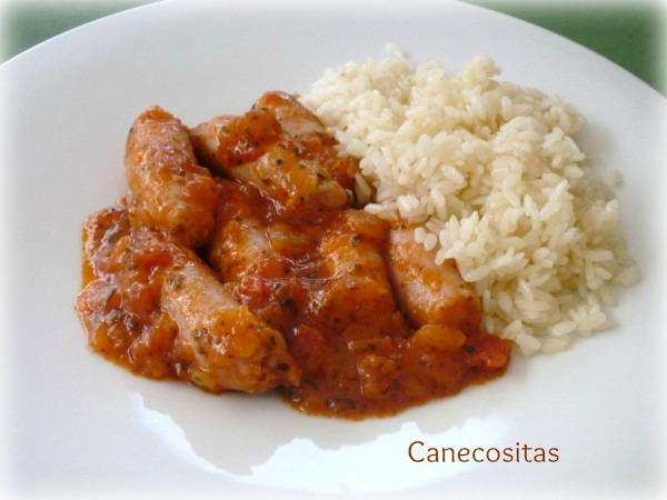 Salchichas expres con tomate 2 thermomix